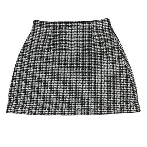BABATON Aritzia Bryn Tweed Mini Skirt Sz 4 Black Espace - Picture 4 of 8